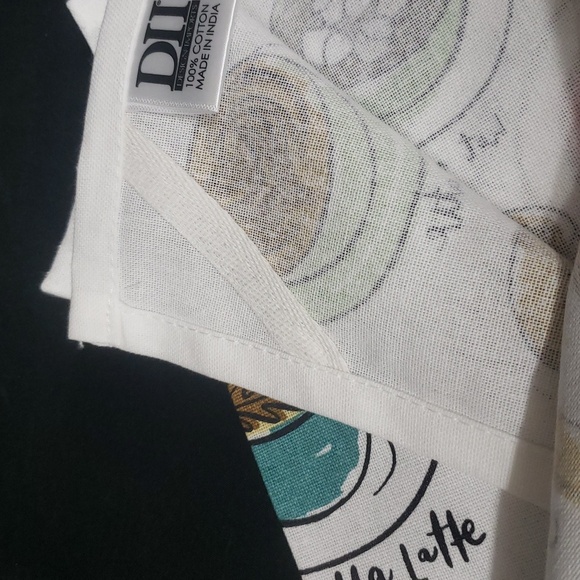 Design Imports NWT 100% Cotton Kitchen Towel Set/2 with Coffee Design - Picture 5 of 6